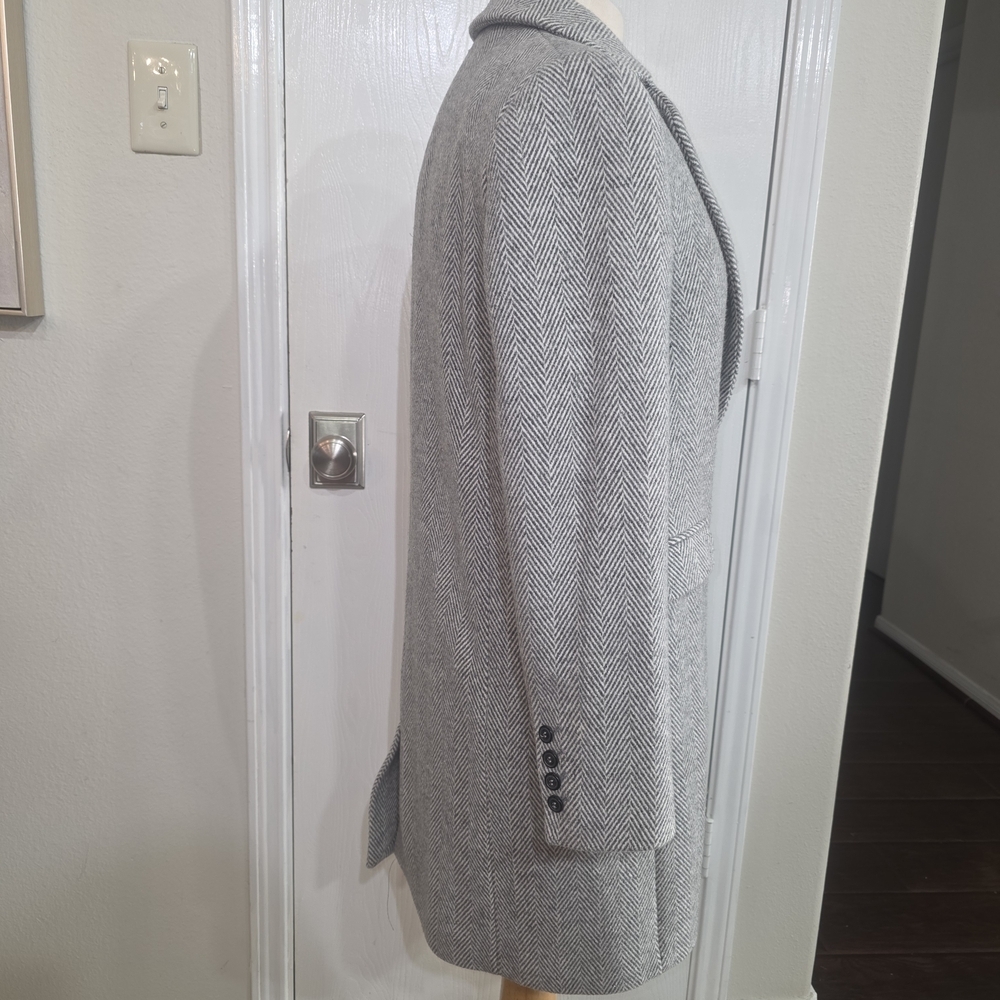 Sezane Light Gray Herringbone Blazer - Picture 3 of 8